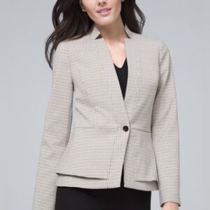 EUC WHBM Grid Pattern Blazer Sz 10P